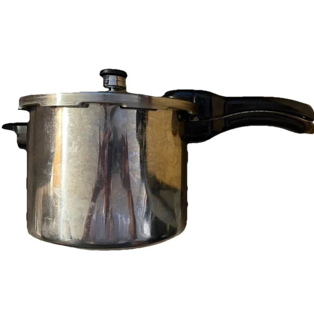 Vtg Presto 01362 Pressure Cooker Aluminum 6 Qt Rack Insert Locking Lid‎